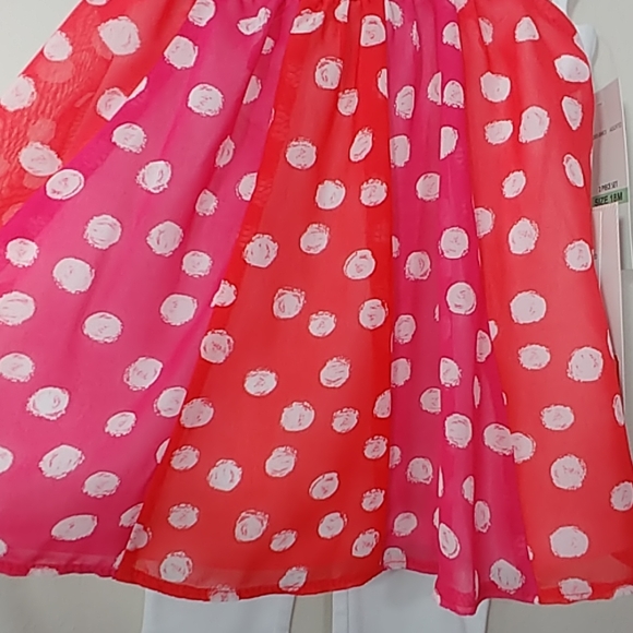2 piece set red, pink, & white polka-dots outfit - Picture 7 of 8